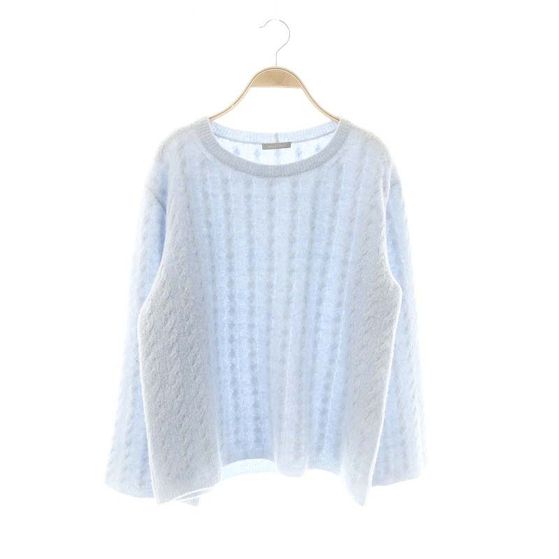 セオリーリュクス theory luxe 23AW FOAMY ADELE ニット セーター 長袖 38 ライトブルー /HK ■OS レディース拍卖