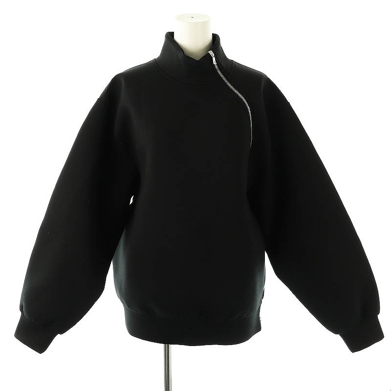 ドリスヴァンノッテン DRIES VAN NOTEN 24AW ハイネック ジップ プルオーバー カットソー XS 黒 /MI ■OS ■SH レディース拍卖