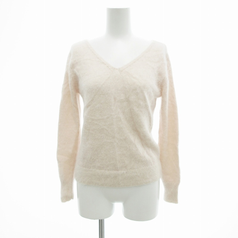 スウィングル Swingle ニット セーター 長袖 アンゴラ混 S ピンク /JS レディース拍卖