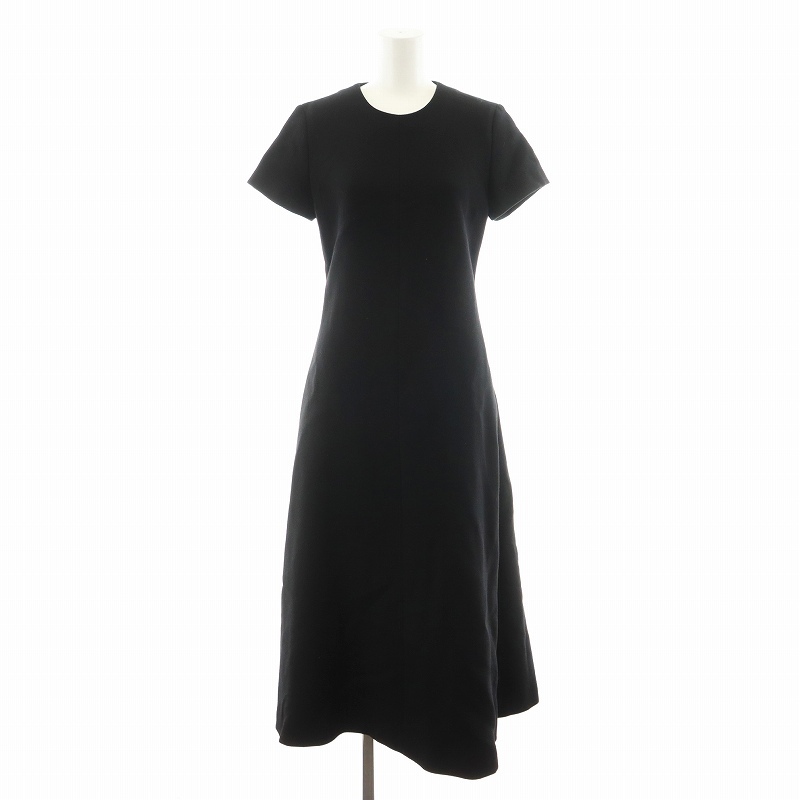 マディソンブルー MADISONBLUE ワンピース ロング丈 半袖 シルク 絹 1 黒 ブラック MB174-4001 /AN36 レディース拍卖