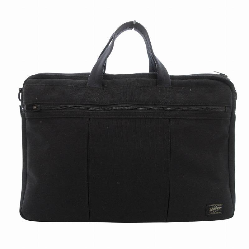 ポーター PORTER テンション ブリーフケース ビジネス コーデュラナイロン ロゴ ブラック 黒 /FF ■GY18 メンズ拍卖