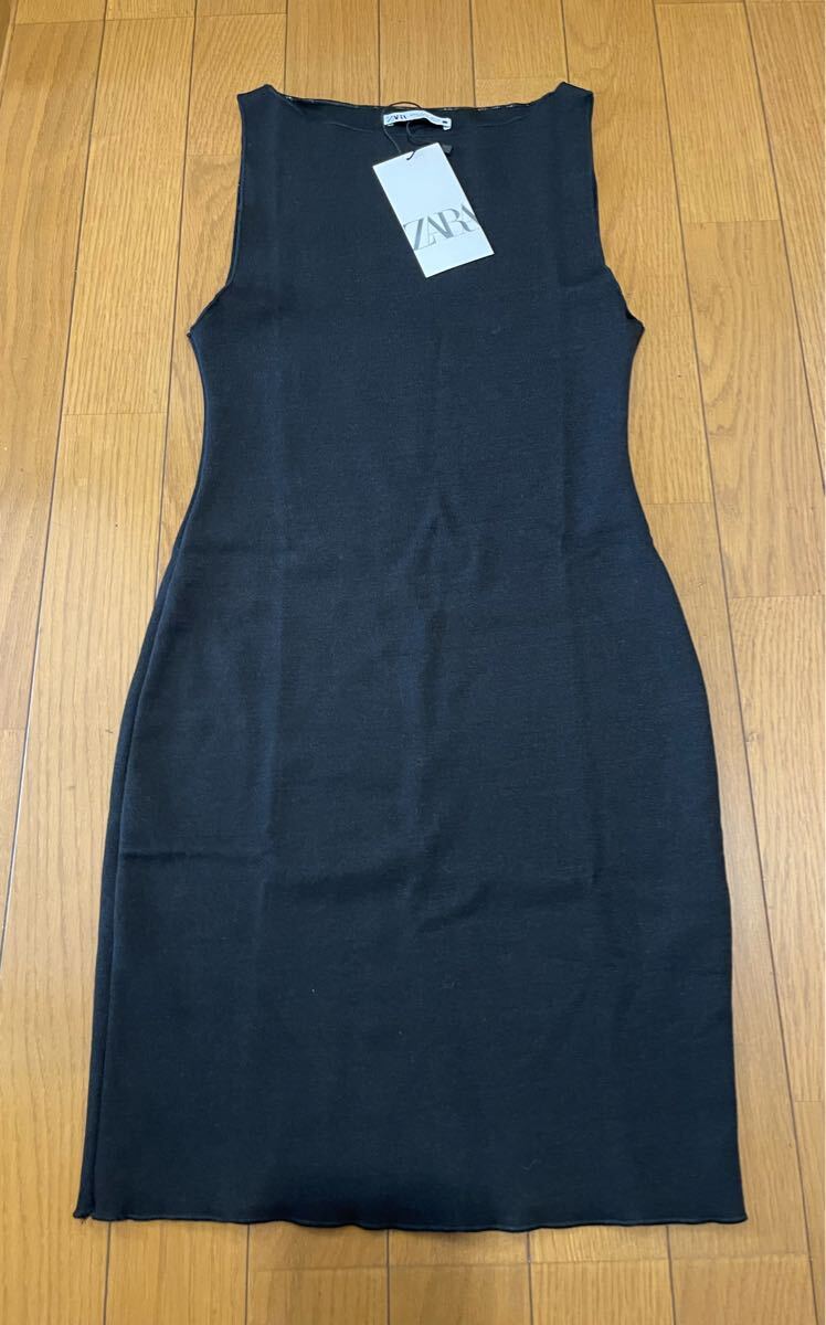 タグ付新品 ZARA ザラ ワンピース S 黒 ミニワンピース拍卖