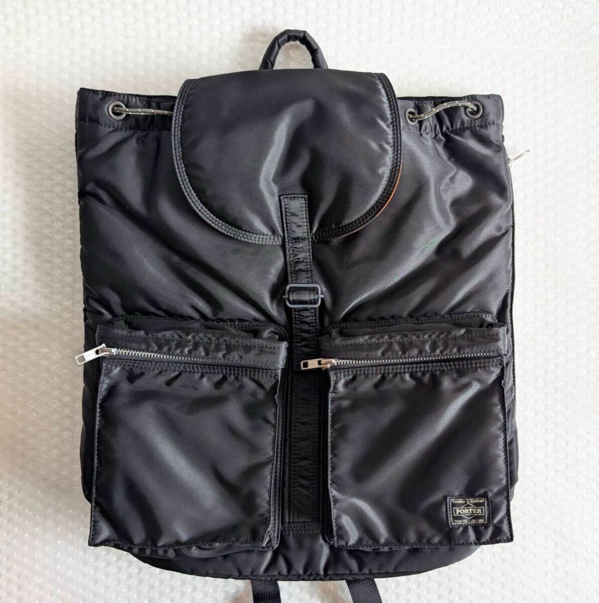 美品 PORTER TANKER RUCKSACK ポーター リュック デイパック バッグ タンカー拍卖
