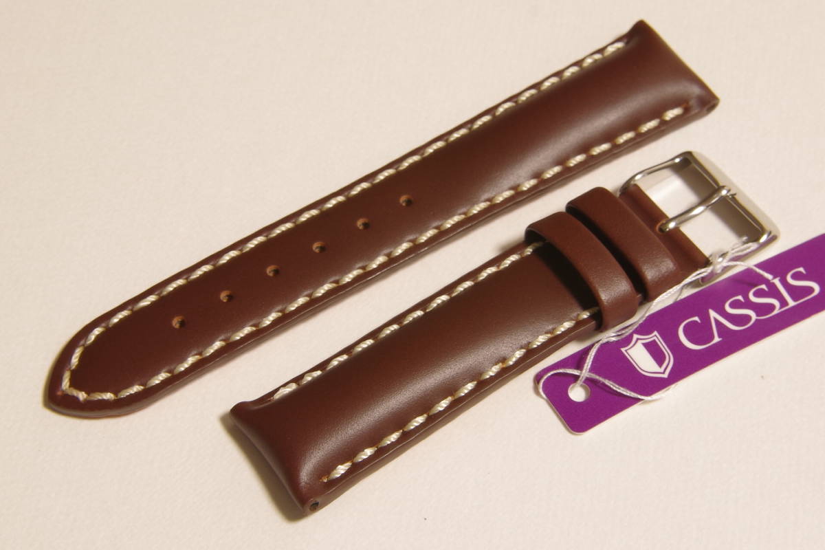 【送料無料・バネ棒付】20mm幅 カシス TYPE BRE (ブライトリング)ダークブラウン拍卖