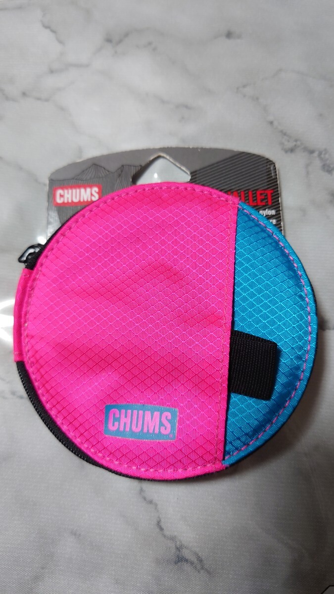 CHUMS チャムス コインケース キーケース ミニウォレット ミニ財布 カードケース ピンクブルー拍卖