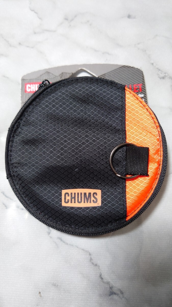 CHUMS チャムス コインケース キーケース ミニウォレット ミニ財布 カードケース オレンジブラック拍卖