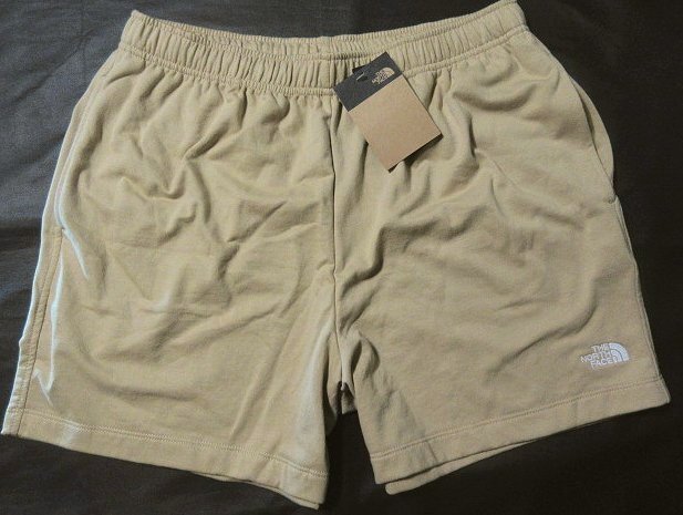 本物正規◆ノースフェイス◆スウェット ショーツ LOGO FLCE■L■ベージュ■新品■アメリカ限定/LK5/裏地起毛/裏地短毛フリース拍卖