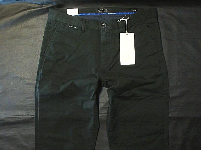 本物正規◆SCOTCH&SODA スコッチ&ソーダ◆ストレッチ/チノパン MOTT■30×32■黒系/158347■新品/SUPER SLIM FIT拍卖