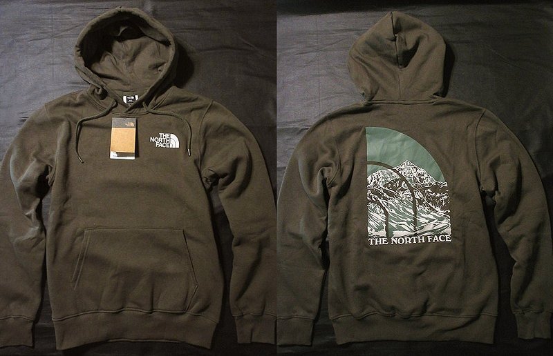 本物正規◆ノースフェイス◆スウェットパーカー NOVELTY GRAPHIC HDY■L■カーキグリーン NEW TAUPE GREEN■新品/アメリカ限定■KR5/裏起毛拍卖