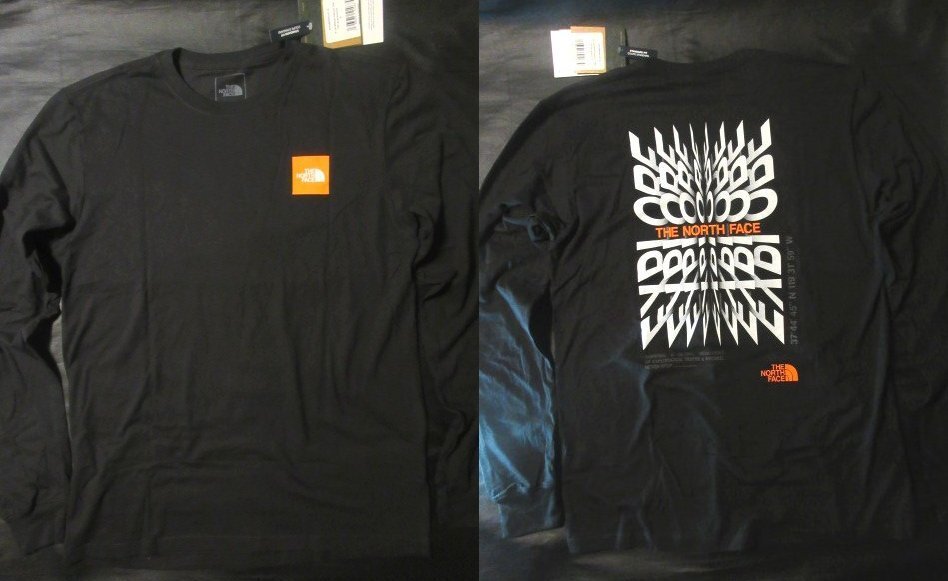 本物正規◆ノースフェイス◆長袖Tシャツ 黒■L■BRAND PROUD■新品/アメリカ限定/IF1拍卖
