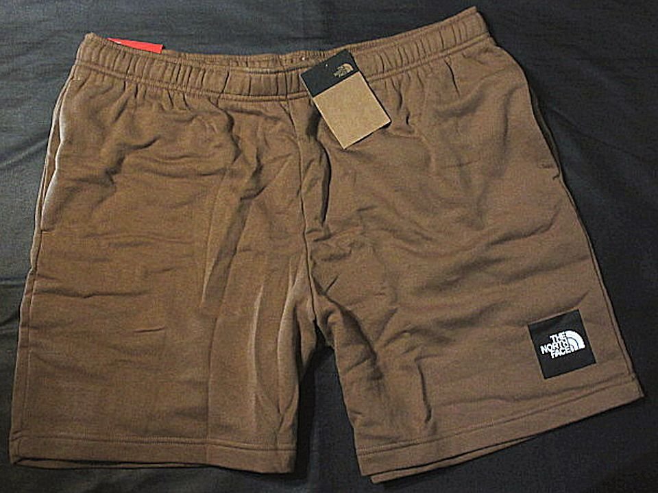 本物正規◆ノースフェイス◆スウェットショーツ BOX ロゴ■NEVER STOP■XL■PINECONE BROWN/茶■新品/アメリカ限定/OM2/裏地起毛拍卖