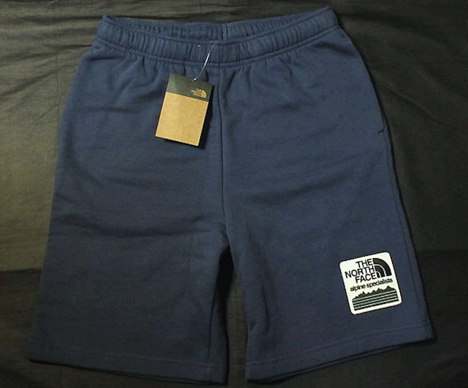 本物正規◆ノースフェイス◆スウェット ショーツ パッチ ロゴ■S■青 SHADY BLUE■NOVELTY■新品/アメリカ限定/裏地起毛/HDC拍卖
