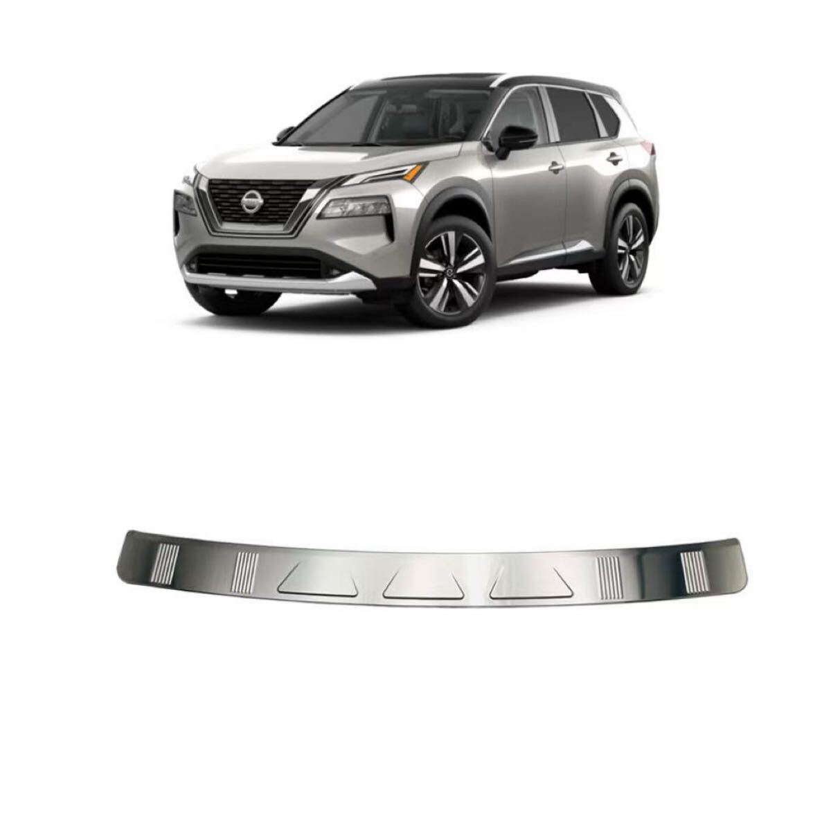 エクストレイル T33 X-TRAIL リアバンパーガード【E63c】ブラック拍卖