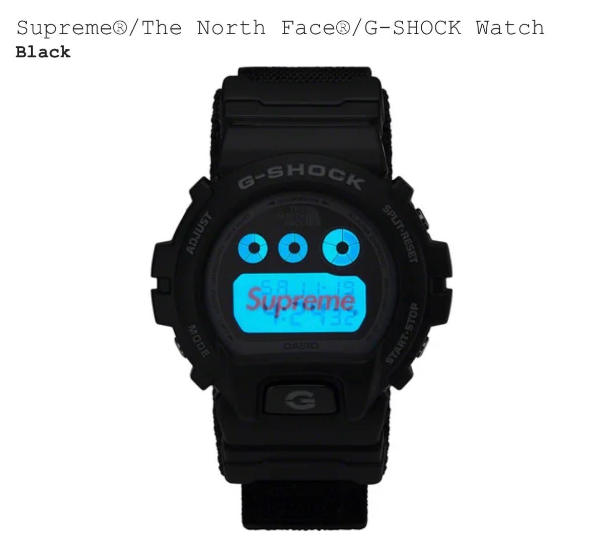 新品Supreme The North Face G-SHOCK Watch Blackシュプリーム ノースフェイス Gショック拍卖