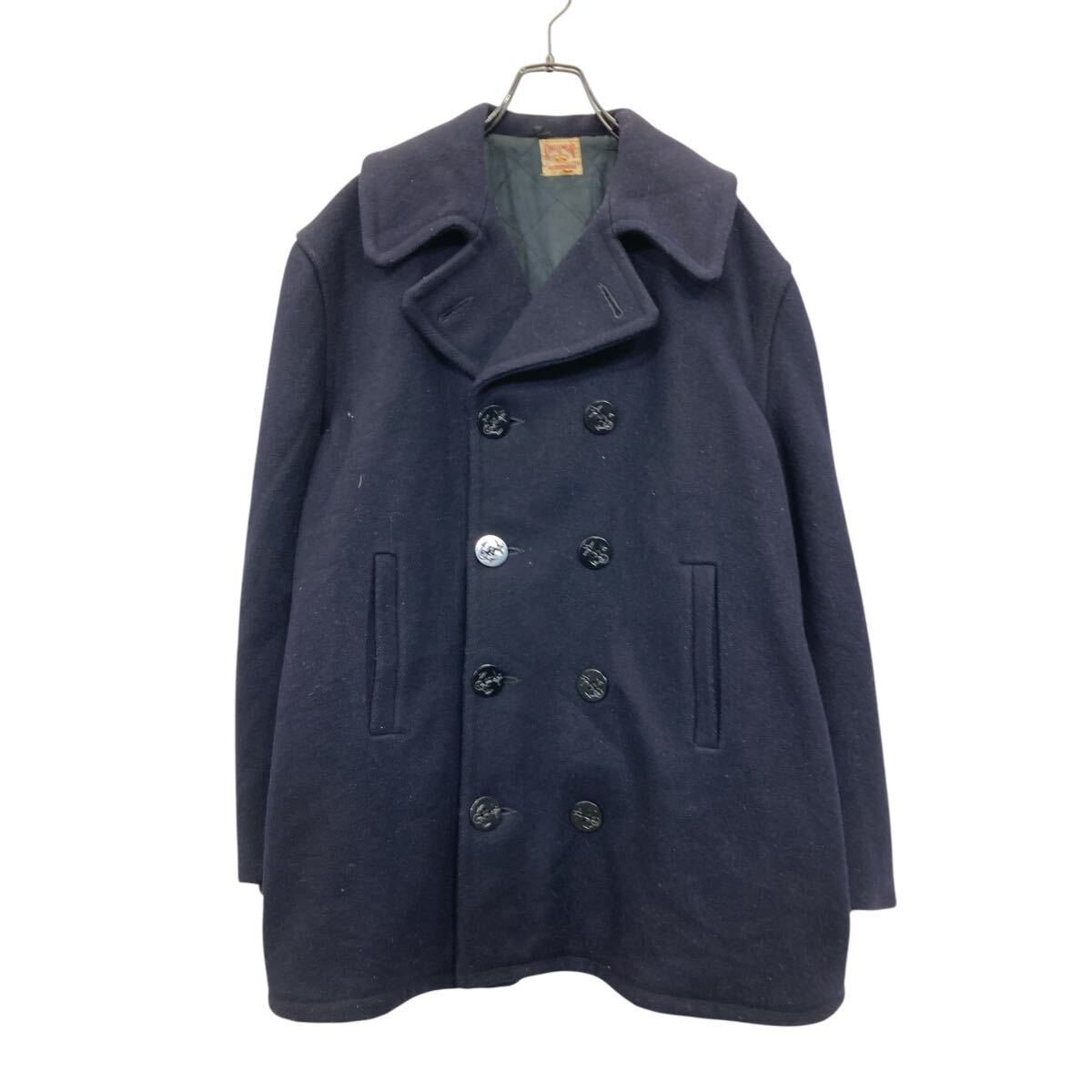KING・O・WEAR ピーコート XLサイズ位 キングオーウェア 60年代 アンカーボタン ネイビー 古着卸 アメリカ仕入 a704-5565拍卖
