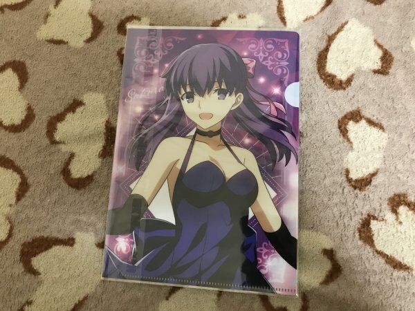d082クリアファイル FGO Fate/stay night 劇場版 Heaven's Feel 15周年 なか卯  特典 桜拍卖