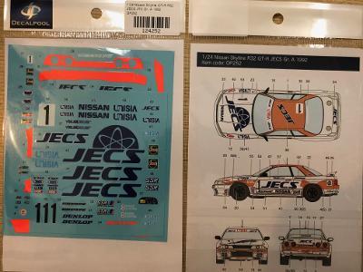 DECAL POOL DP252 1/24 ニッサン スカイラインGT-R R32 JECS JTC 1992 シルクスクリーン印刷の高品質デカール拍卖