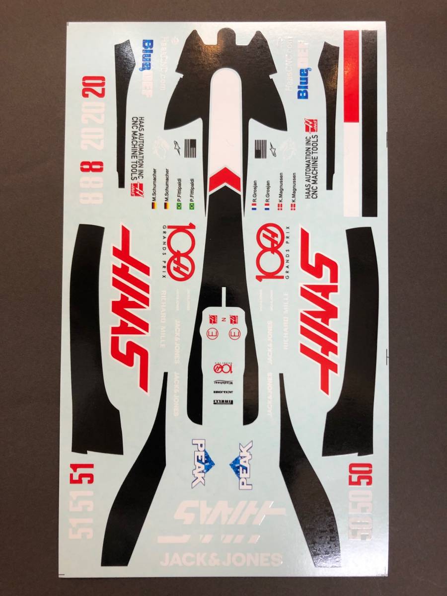 DecalPit製 1/20サイズ HAAS 2020年VF20 シルクスクリーンデカール拍卖