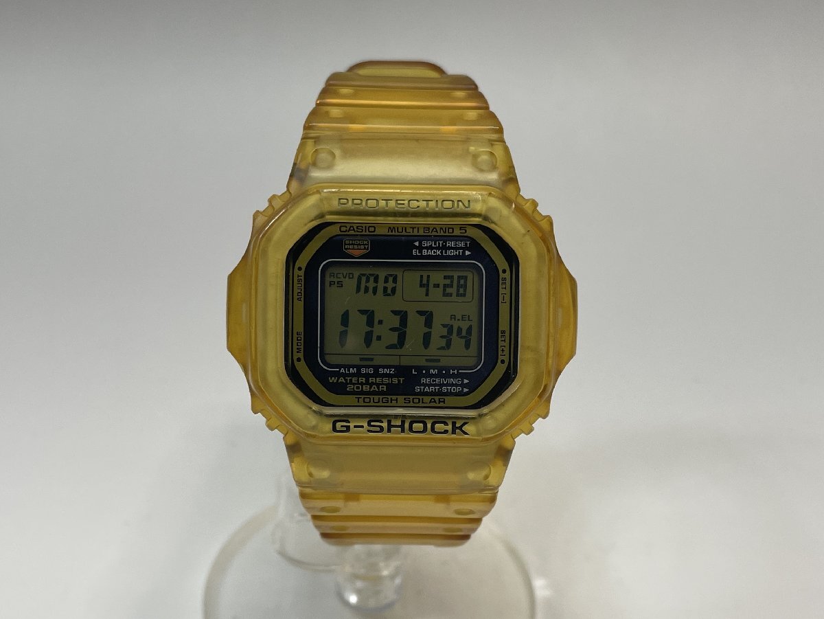 25周年限定!美品 CASIO カシオ G-SHOCK グロリアスゴールド 電波ソーラー腕時計 GW-M5625E-7JF ラバーベルト メンズ 福井県質屋の質セブン拍卖