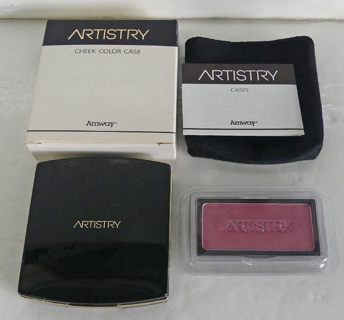 ☆美品!Amway アムウェイ ARTISTRY アーティストリー チークカラー(レフィル) スモーキーローズ【A-5087-J】専用ケース付 ☆拍卖