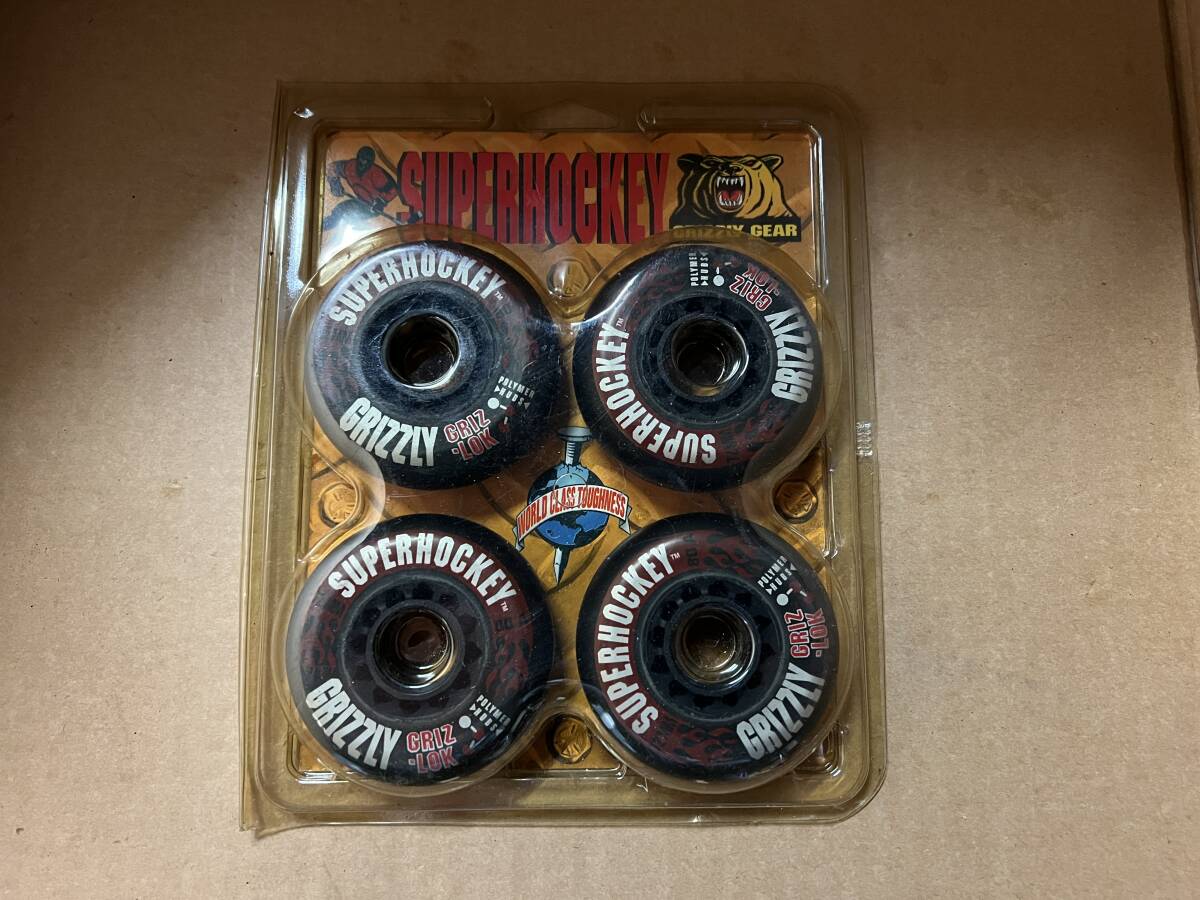 72 mm 80AスーパーホッケーグリズリーギアブラックGriz Lokインラインスケートホイール拍卖