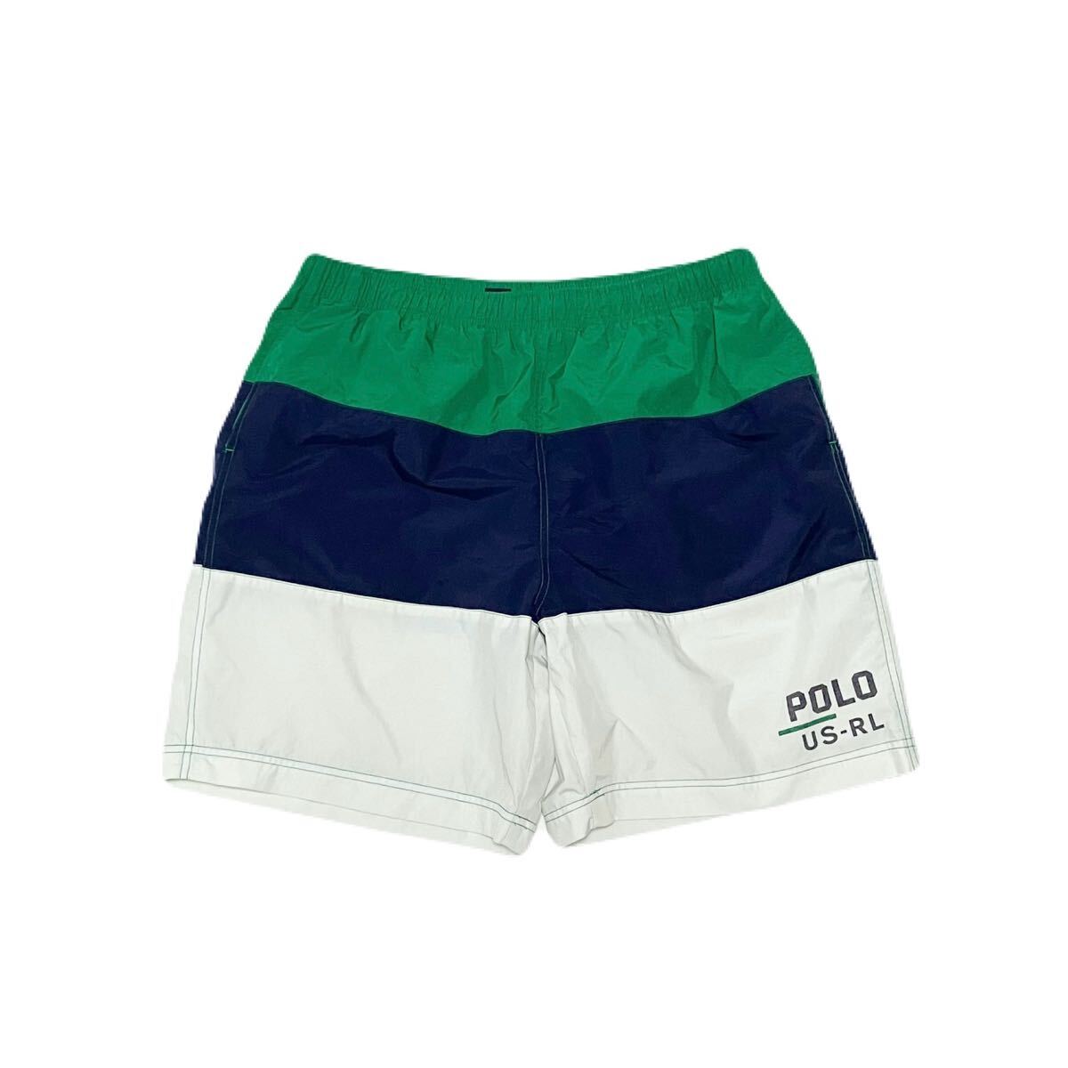 XL POLO SPORT ポロスポーツ ナイロン ショーツ 3カラーブロック ショートパンツ ハーフパンツ ヴィンテージ ラルフローレン スイム 拍卖