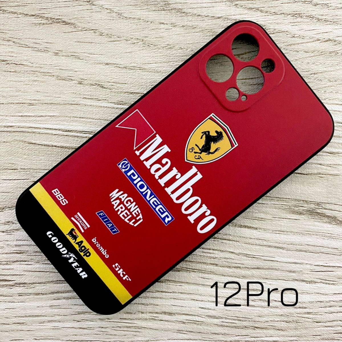マールボロ フェラーリ iPhone 12 Pro ケース F1 Ferrari マルボロ プロスト アレジ シューマッハ スマホ拍卖
