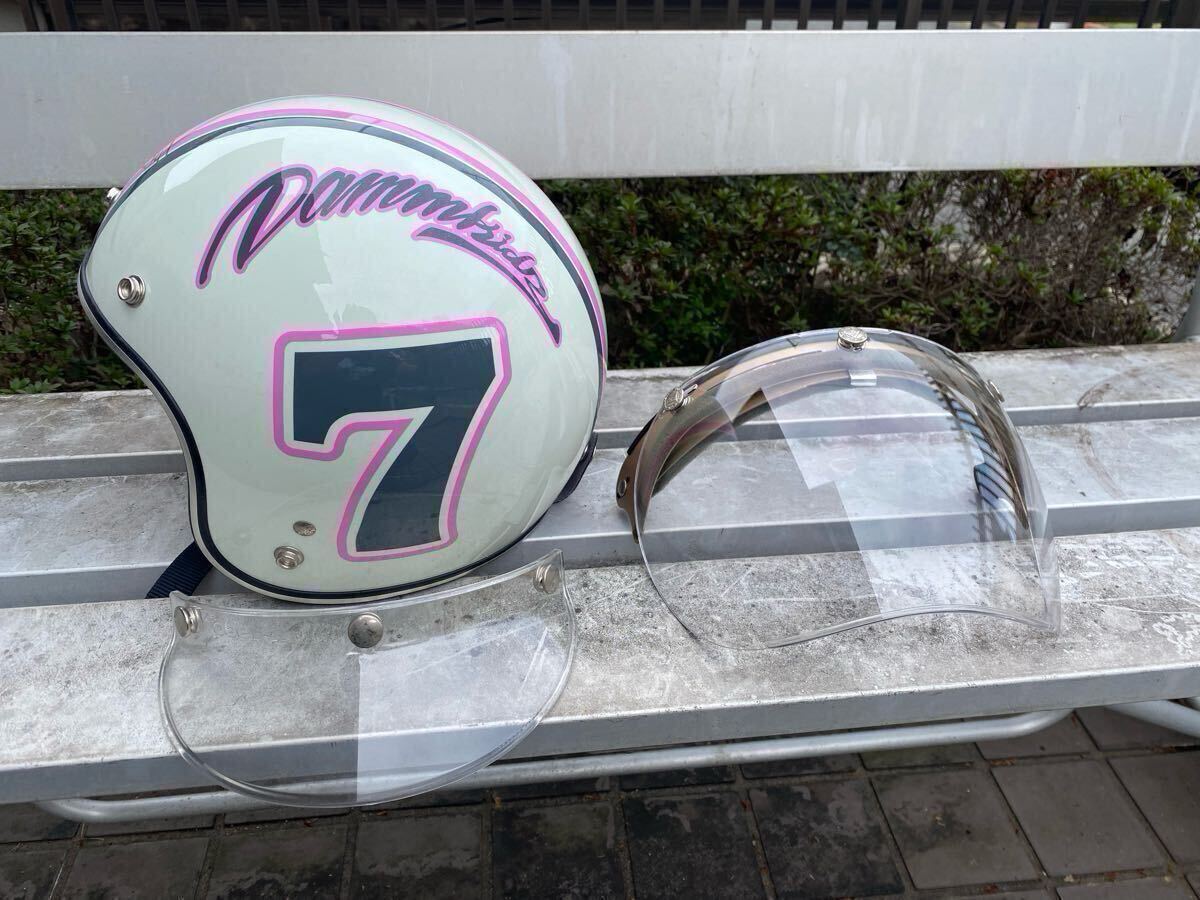 美品 子供用 57センチ未満 クリアシールドとクリアツバ付 送料一律拍卖