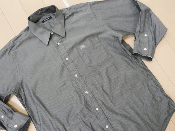 バーバリー ロンドン ★ ブラウス・シャツ ★ ホースマーク刺しゅう入り ★ グレー ★ Burberry拍卖