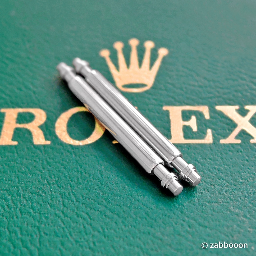 ロレックス純正 SWISS スポーツ系 太い バネ棒 20mm サブマリーナ GMTマスターII エクスプローラーII 【極めて美品】1セット限り 入手困難拍卖