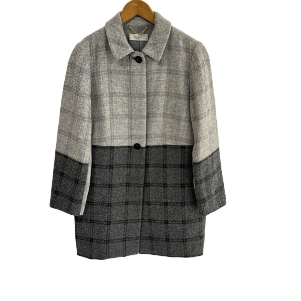 ポールスミス PaulSmith サイズ42 XL - ライトグレー×グレー レディース 長袖/チェック柄/秋/冬 美品 コート拍卖