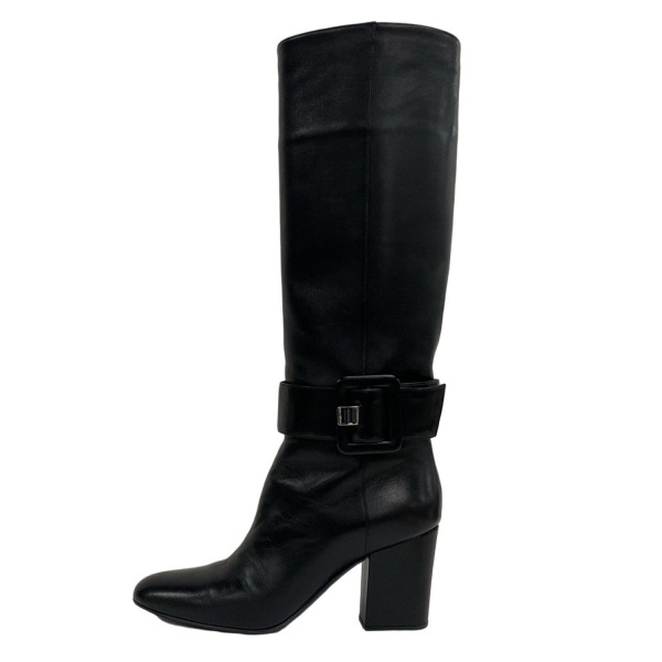 セルジオロッシ sergio rossi ロングブーツ 39 - レザー 黒 レディース サイドジップ 靴拍卖