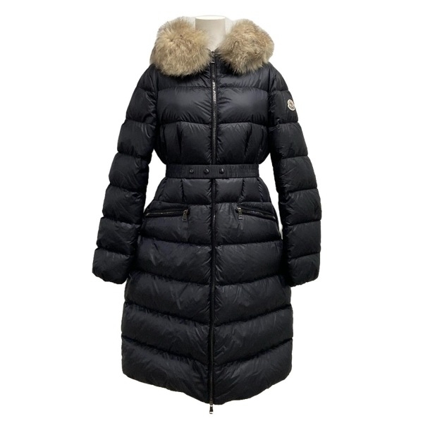 モンクレール MONCLER ダウンコート サイズ2 M BOEDIC ダウン 黒 レディース 長袖/ブルーフロストフォックス/冬 コート拍卖
