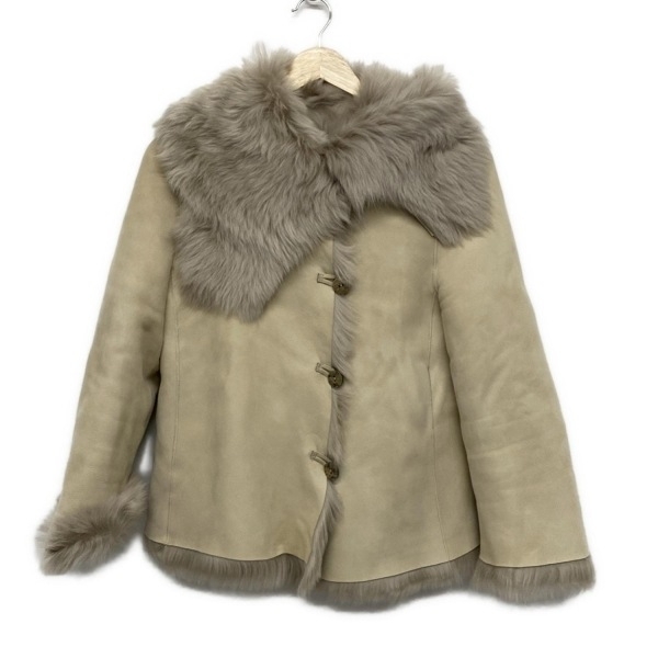 ガシュロウ&コール GUSHLOW&COLE サイズS - グレーベージュ レディース 長袖/ムートン/ショート丈/秋/冬 コート拍卖