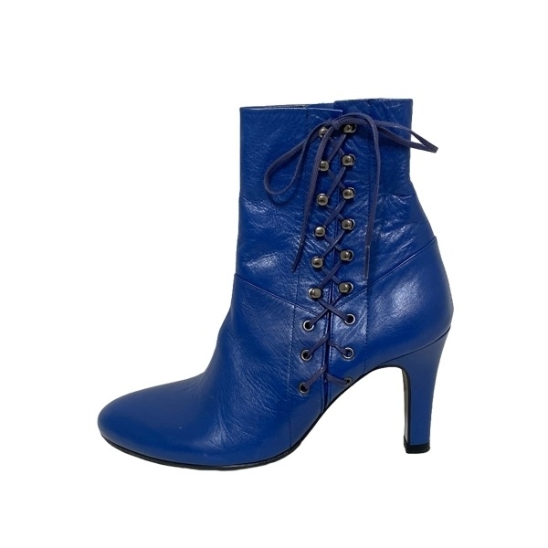 トーガ TOGA ショートブーツ 37 - レザー ネイビー レディース レースアップ/アウトソール張替済 靴拍卖