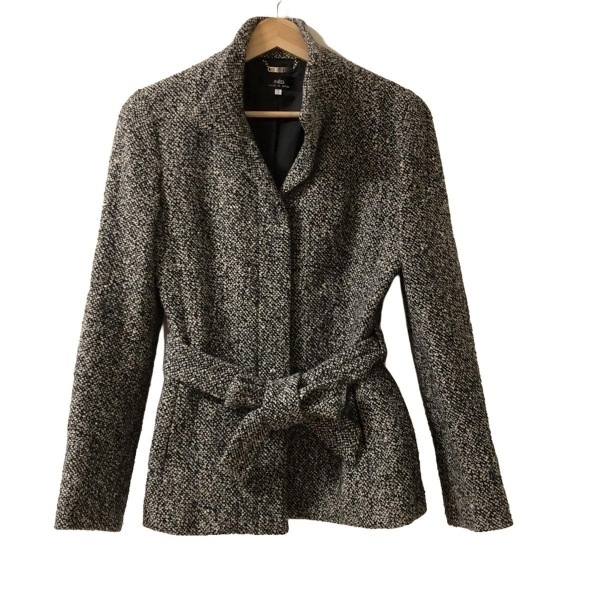 イエナ IENA サイズ7 S 黒×白 レディース 冬物 コート拍卖