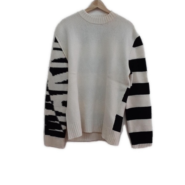 マルニ MARNI 長袖セーター/ニット サイズ48 M - レッド×ライトパープル×ボルドー メンズ クルーネック/ボーダー 美品 トップス拍卖