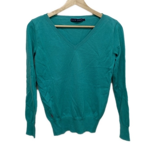 ラルフローレン RalphLauren 長袖セーター/ニット サイズL - ライトブルー レディース Vネック トップス拍卖