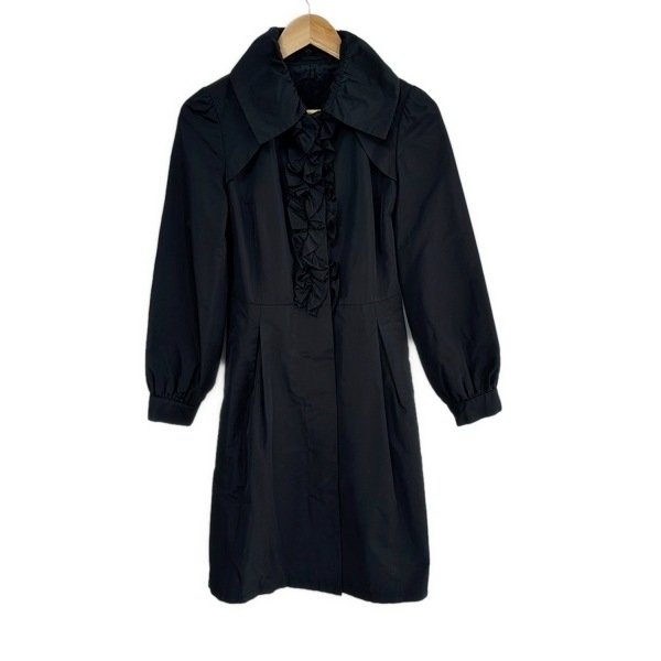 トゥービーシック TO BE CHIC サイズ40 M - ダークネイビー レディース 長袖/フリル/襟着脱可/春/秋 コート拍卖