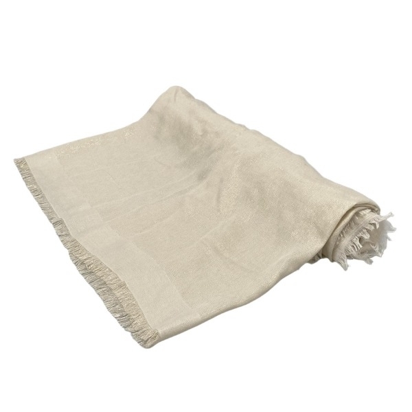 ファビアーナフィリッピ FABIANA FILIPPI ストール(ショール) - コットン 白×ゴールド 美品 マフラー拍卖