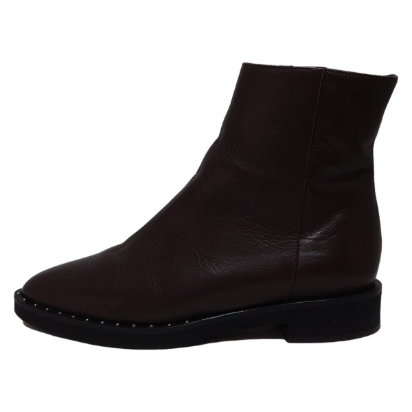 ファビオルスコーニ FABIO RUSCONI ショートブーツ 35 - レザー ダークブラウン レディース スタッズ 靴拍卖