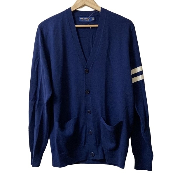 ポロゴルフラルフローレン POLO GOLF RalphLauren カーディガン サイズS - ダークネイビー×アイボリー レディース 長袖 トップス拍卖