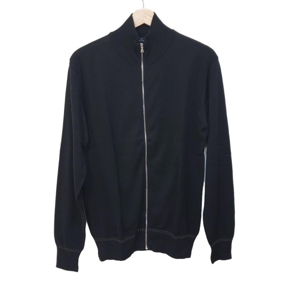 ポールスミス PaulSmith ブルゾン サイズL - 黒 メンズ 長袖/ニット/ジップアップ/春/秋 美品 ジャケット拍卖