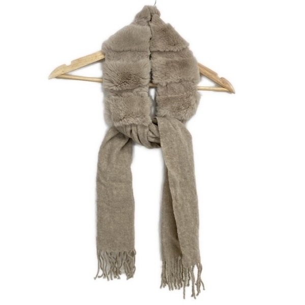 スピック&スパン ノーブル Spick&Span Noble - ウール、ラビット ベージュ マフラー拍卖