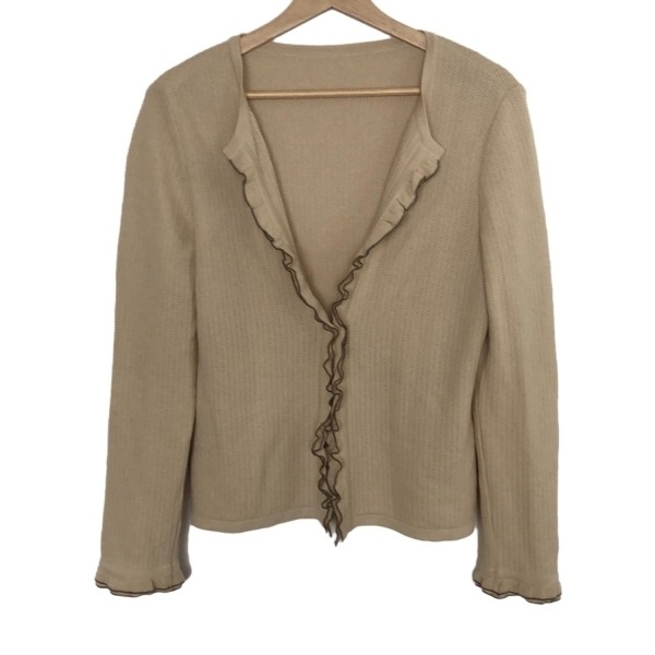 ロシャス ROCHAS カーディガン サイズ11 M - ベージュ レディース 長袖/フリル トップス拍卖