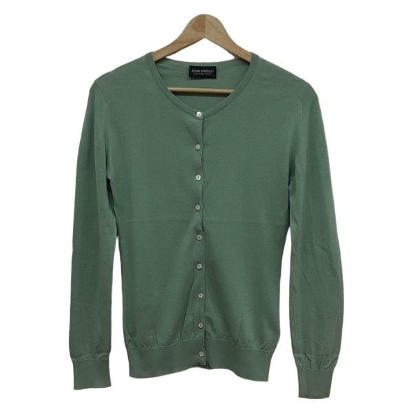 ジョンスメドレー JOHN SMEDLEY カーディガン サイズS - ライトグリーン レディース 長袖 美品 トップス拍卖