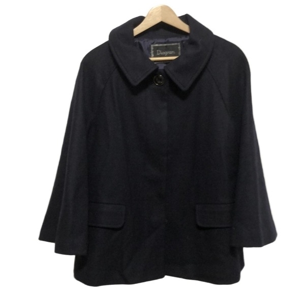 ダイアグラム Diagram GRACE CONTINENTAL サイズ36 S - ダークネイビー レディース 長袖/ショート丈/ポンチョ付き/秋/冬 コート拍卖