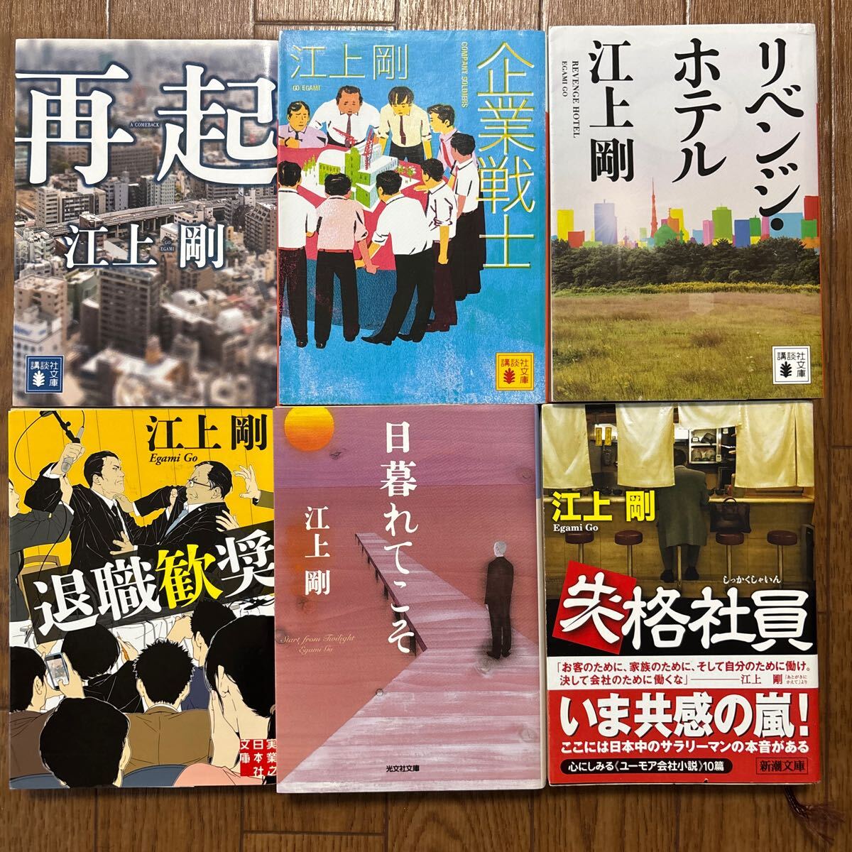 江上剛 6冊 再起 企業戦士 レベンジホテル 日暮れてこそ 退職勧奨 失格社員拍卖