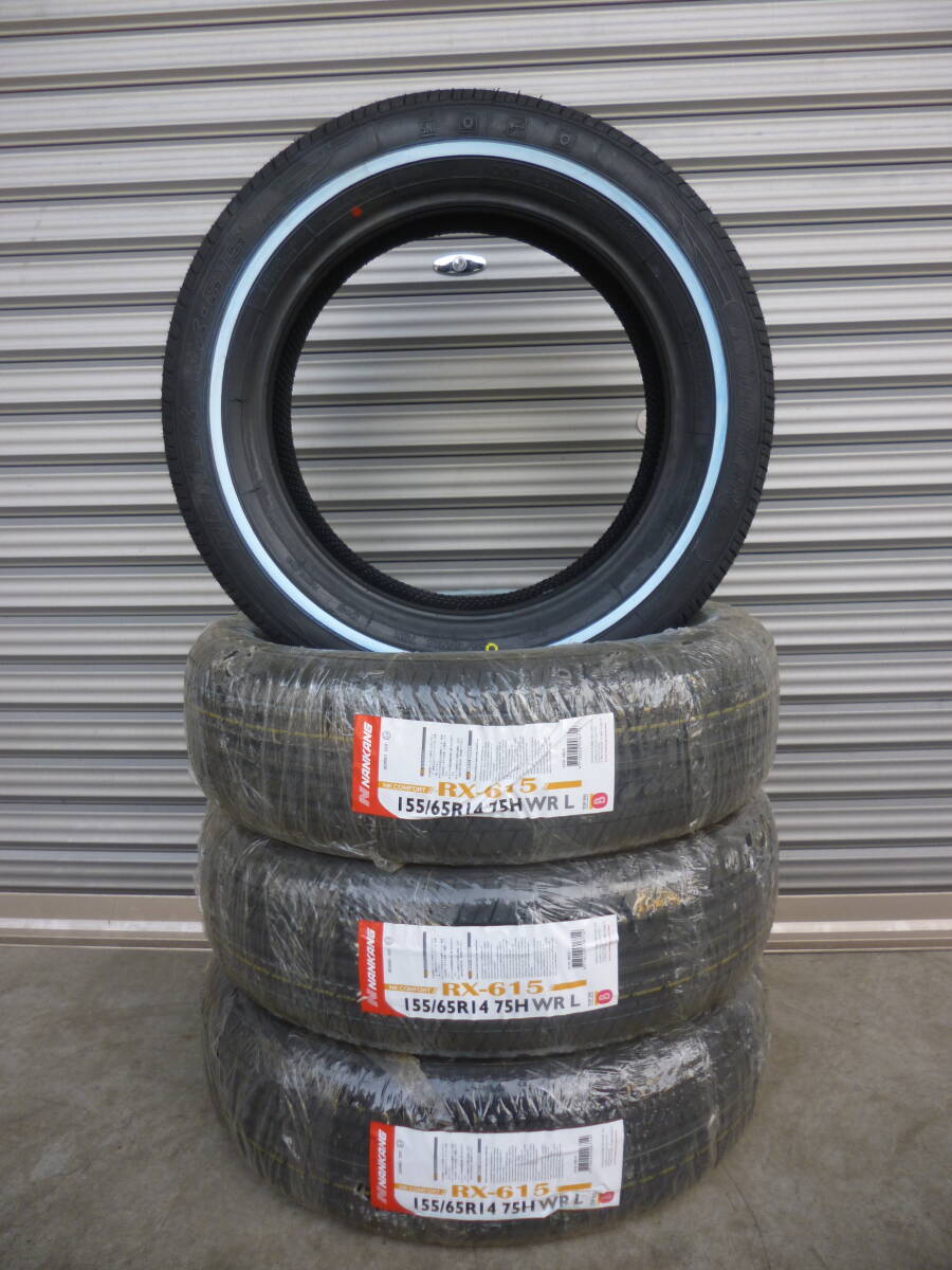 全国送料込み■ナンカンRX615■155/65R14■ホワイトリボン■軽自動車NBOXラパンワゴンRタントムーヴデイズルークスウェイクデリカミニ拍卖