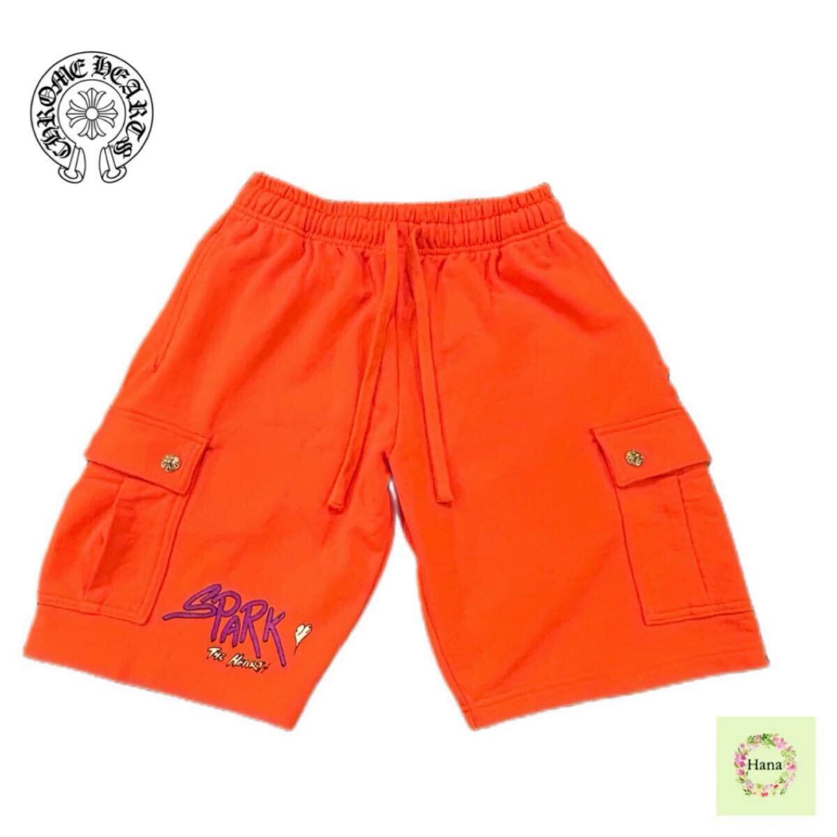【美品】CHROME HEARTS クロムハーツ MATTY BOY マッティボーイ SWTSHORT PRO CARGO ハーフパンツ オレンジ M ハーフパンツ 保証書無修正拍卖